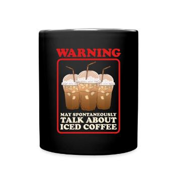 Iced Coffee Coffee Lover Iced Coffee Gift - Full Colour Mug - black - Front