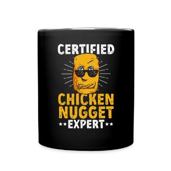 Chicken Nugget Liebhaber Chicken Nuggets - Tasse einfarbig - Schwarz - Vorne