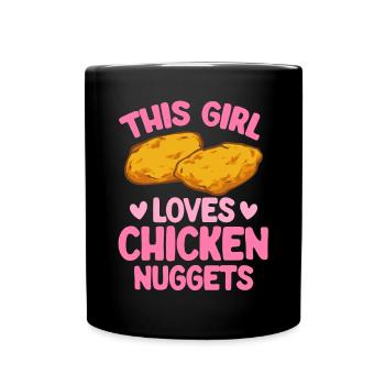 Chicken Nugget Lover Chicken Nuggets - Full Colour Mug - black - Front