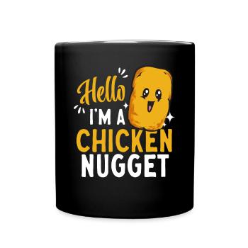 Chicken Nugget Liebhaber Chicken Nuggets - Tasse einfarbig - Schwarz - Vorne