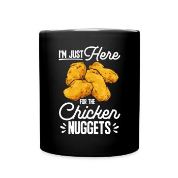 Chicken Nugget Liebhaber Chicken Nuggets - Tasse einfarbig - Schwarz - Vorne