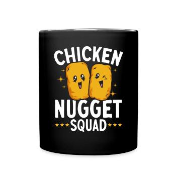 Chicken Nugget Liebhaber Chicken Nuggets - Tasse einfarbig - Schwarz - Vorne