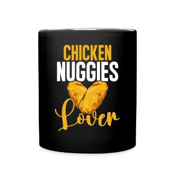Chicken Nugget Liebhaber Chicken Nuggets - Tasse einfarbig - Schwarz - Vorne