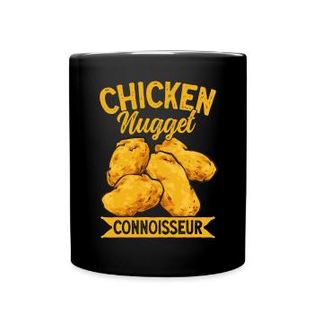 Chicken Nugget Liebhaber Chicken Nuggets - Tasse einfarbig - Schwarz - Vorne