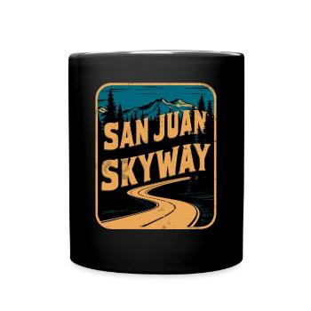 San Juan Skyway Scenic Mountain Road Trip - Full Colour Mug - black - Front