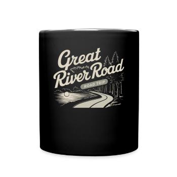 Great River Road Road Trip Landschaft - Tasse einfarbig - Schwarz - Vorne