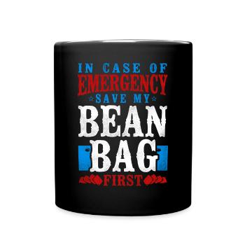 Cornhole Team Bean Bag Player - Tasse einfarbig - Schwarz - Vorne