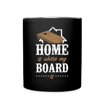 Joueur de sac de haricots de l’équipe Cornhole - Mug uni - noir - Devant