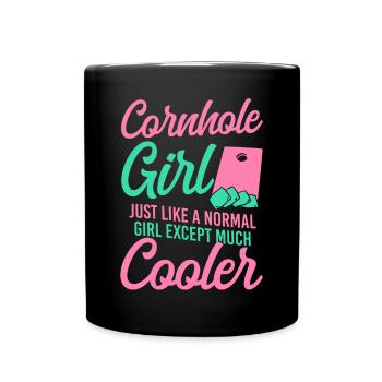 Cornhole Team Bean Bag Player - Tasse einfarbig - Schwarz - Vorne