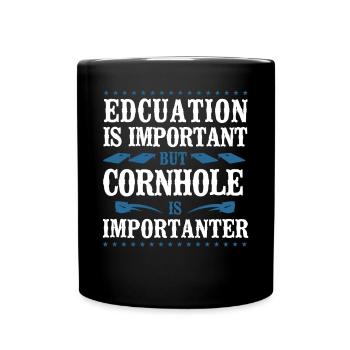Cornhole Team Bean Bag Player - Tasse einfarbig - Schwarz - Vorne