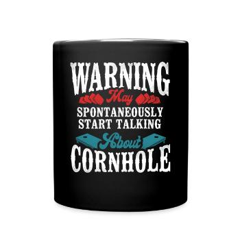 Cornhole Team Bean Bag Player - Tasse einfarbig - Schwarz - Vorne