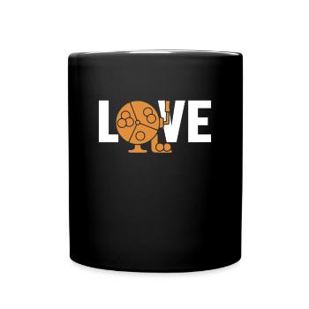 Bingo Love Professioneller Anrufer Daubers Bingo - Tasse einfarbig - Schwarz - Vorne