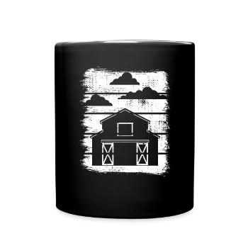 Barn Drawing - Full Colour Mug - black - Front