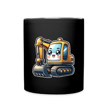 Excavator - Full Colour Mug - black - Front