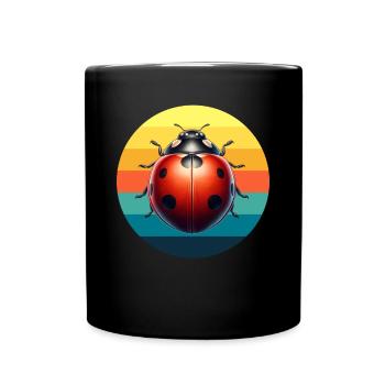 Marienkäfer - Tasse einfarbig - Schwarz - Vorne
