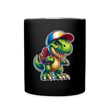 T Rex Student School School Child School Enrollment - Full Colour Mug - black - Front