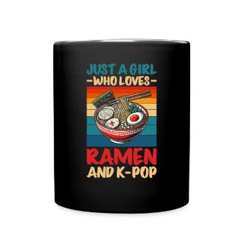 Ramen- Und K-Pop-Waren Kawaii Finger Herz - Tasse einfarbig - Schwarz - Vorne