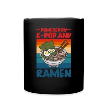 Ramen- Und K-Pop-Waren Kawaii Finger Herz - Tasse einfarbig - Schwarz - Vorne