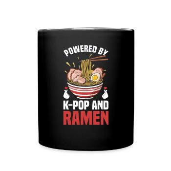 Ramen- Und K-Pop-Waren Kawaii Finger Herz - Tasse einfarbig - Schwarz - Vorne