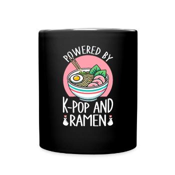 Ramen- Und K-Pop-Waren Kawaii Finger Herz - Tasse einfarbig - Schwarz - Vorne