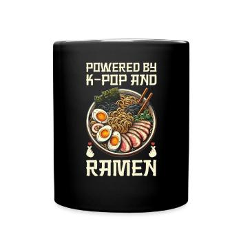 Ramen- Und K-Pop-Waren Kawaii Finger Herz - Tasse einfarbig - Schwarz - Vorne