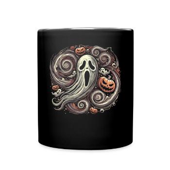 Creepy Expressionist Ghosts Halloween - Full Colour Mug - black - Front