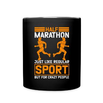 Coureur de semi-marathon Cadeau de semi-marathon - Mug uni - noir - Devant