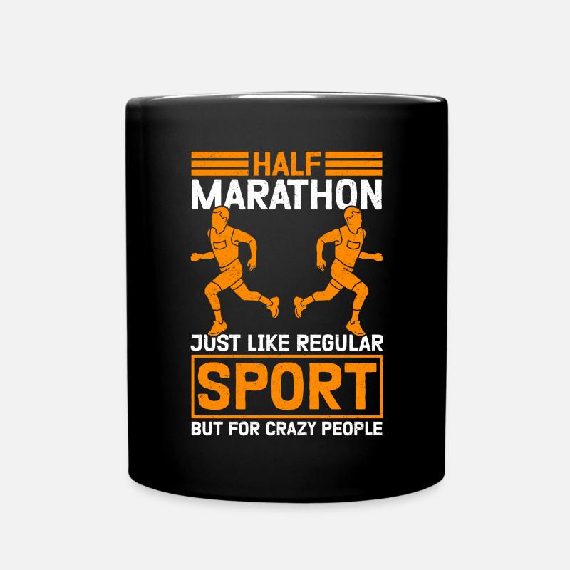 Coureur de semi-marathon Cadeau de semi-marathon - Mug uni - noir