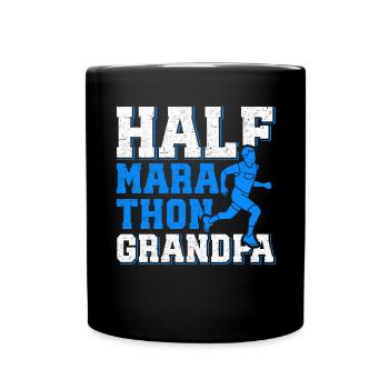 Demi-marathon Grand-père Cadeau de demi-marathon - Mug uni - noir - Devant