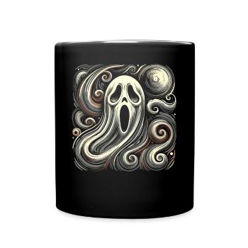 Creepy Expressionist Ghosts Halloween - Full Colour Mug - black - Front
