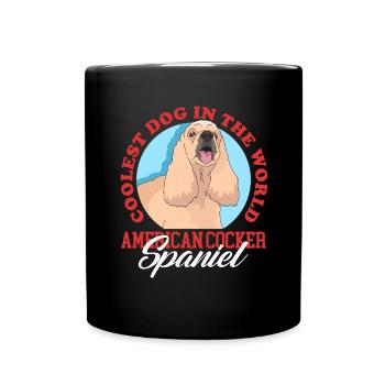 Cocker américain épagneul chien cadeau - Mug uni - noir - Devant