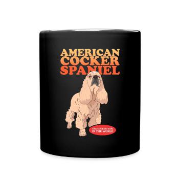 Cocker américain épagneul chien cadeau - Mug uni - noir - Devant