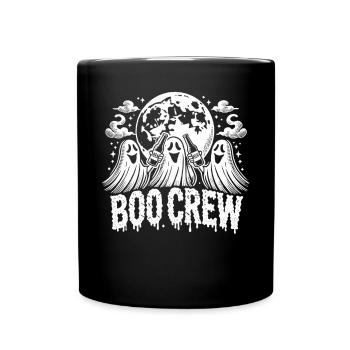 Boo Crew: Geister feiern Halloween - Tasse einfarbig - Schwarz - Vorne