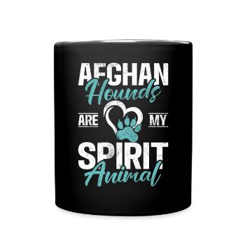 Afghan Hound Gifts - Tasse einfarbig - Schwarz - Vorne