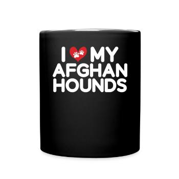 Afghan Hound Gifts - Tasse einfarbig - Schwarz - Vorne