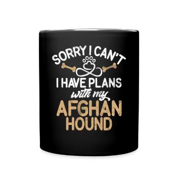 Afghan Hound Gifts - Tasse einfarbig - Schwarz - Vorne