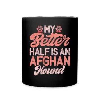 Afghan Hound Gifts - Tasse einfarbig - Schwarz - Vorne