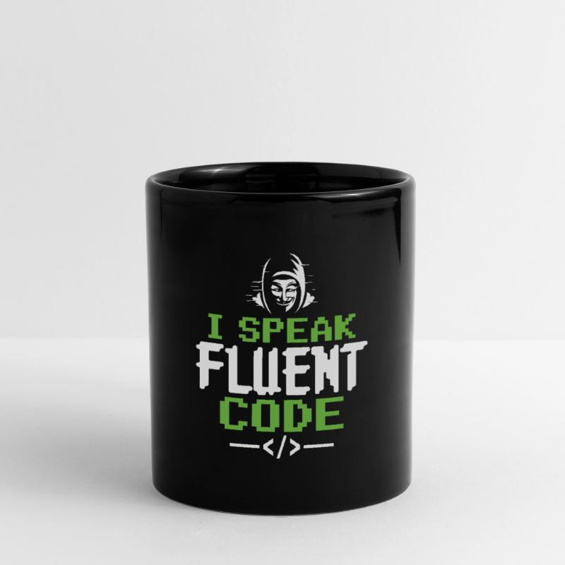 I Speak Fluent Code - Ethical Hacker Cybersecurity Tasse einfarbig