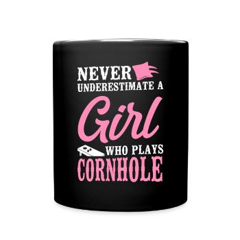 Joueur de sac de haricots de l’équipe Cornhole - Mug uni - noir - Devant