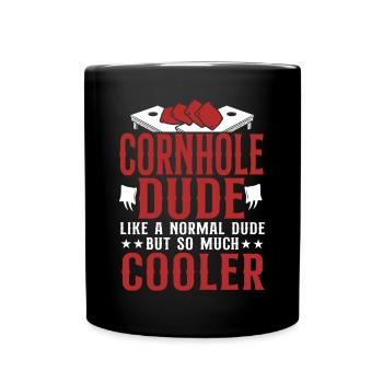 Cornhole Team Bean Bag Player - Tasse einfarbig - Schwarz - Vorne