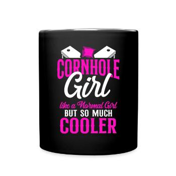 Cornhole Team Bean Bag Player - Tasse einfarbig - Schwarz - Vorne