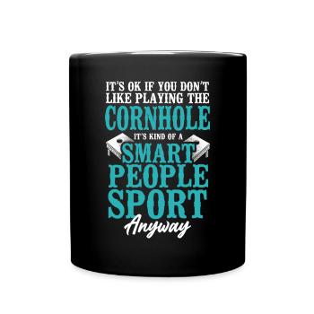 Cornhole Team Bean Bag Player - Tasse einfarbig - Schwarz - Vorne