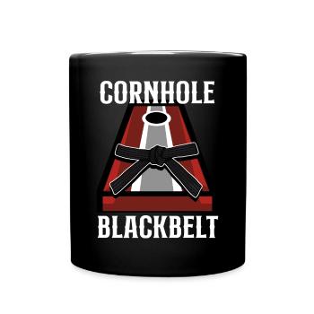 Joueur de sac de haricots de l’équipe Cornhole - Mug uni - noir - Devant