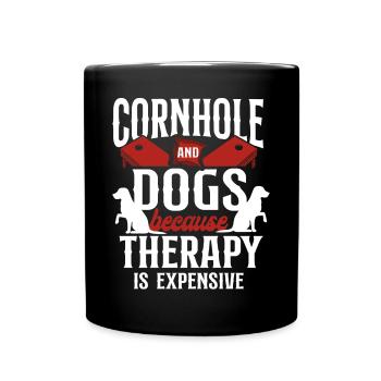 Cornhole Team Bean Bag Player - Tasse einfarbig - Schwarz - Vorne