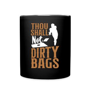 Cornhole Team Bean Bag Player - Tasse einfarbig - Schwarz - Vorne