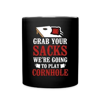 Cornhole Team Bean Bag Player - Tasse einfarbig - Schwarz - Vorne