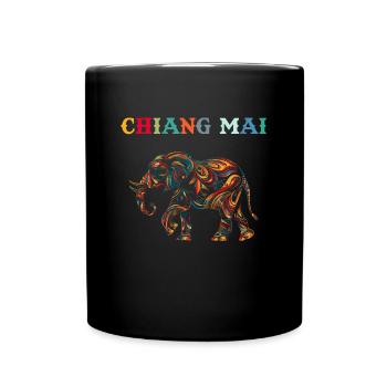 Chiang mai Elephant Thailand - Tasse einfarbig - Schwarz - Vorne