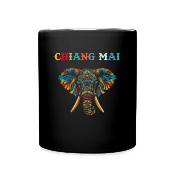Chiang mai Elephant Thailand - Tasse einfarbig - Schwarz - Vorne