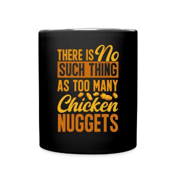 Chicken Nugget Liebhaber Chicken Nuggets - Tasse einfarbig - Schwarz - Vorne