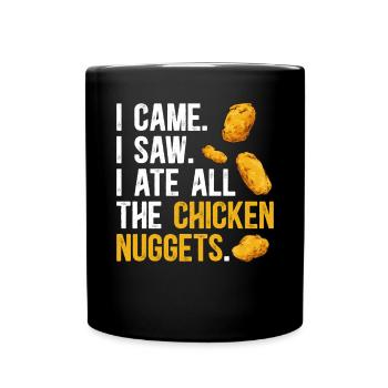 Chicken Nugget Liebhaber Chicken Nuggets - Tasse einfarbig - Schwarz - Vorne